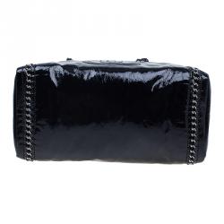 Pre Owned حقيبة شانيل جلد أسود سلاسل CC كبيرة