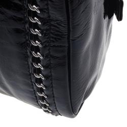 Pre Owned حقيبة شانيل جلد أسود سلاسل CC كبيرة