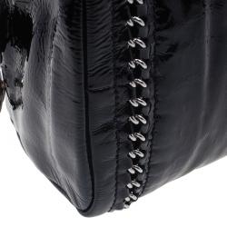 Pre Owned حقيبة شانيل جلد أسود سلاسل CC كبيرة