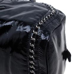 Pre Owned حقيبة شانيل جلد أسود سلاسل CC كبيرة