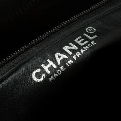 Pre Owned حقيبة يد شانيل ميداليون جلد كافيار مبطنة سوداء