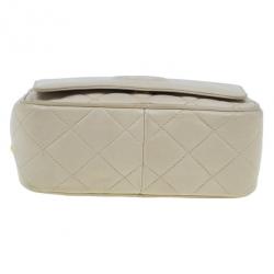 مملوكة مسبقًا Chanel Beige Quilted Lambskin Shoulder Bag With Tassel