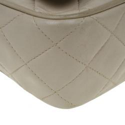 مملوكة مسبقًا Chanel Beige Quilted Lambskin Shoulder Bag With Tassel