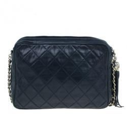 مملوكة مسبقًا Chanel Black Lambskin Camera Bag With Tassel