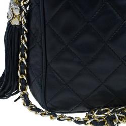 مملوكة مسبقًا Chanel Black Lambskin Camera Bag With Tassel