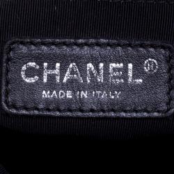 Pre Owned Chanel Dark Silver Vinyl Limited Edition Large Hobo