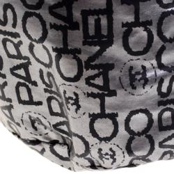 Pre Owned Chanel Dark Silver Vinyl Limited Edition Large Hobo