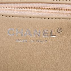 Pre Owned حقيبة كلاتش شانيل تايمليس جلد مبطنة بيج