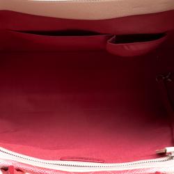 مملوكة مسبقًا حقيبة يد شانيل شوبينغ جلد كافيار مبطنة أومبريه وردية/ كريمية