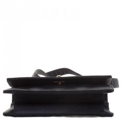 Pre Owned Chanel Black Quilted Satin Classic Flap Crossbody Bag