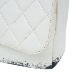 مملوكة مسبقًا Chanel White Limited Edition Blizzard Jumbo Flap Bag