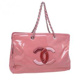 مملوكة مسبقًا Chanel Pink Patent Leather CC Lipstick Tote