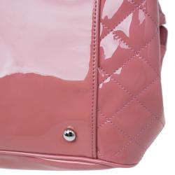 مملوكة مسبقًا Chanel Pink Patent Leather CC Lipstick Tote