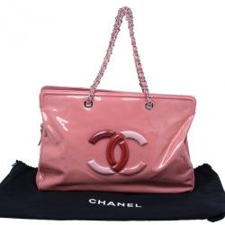 مملوكة مسبقًا Chanel Pink Patent Leather CC Lipstick Tote