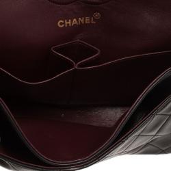 Pre Owned Chanel Black Classic Lambskin Small Double Flap Shoulder Bag