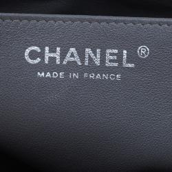 Pre Owned Chanel Grey Calfskin Classic Maxi Flap Bag