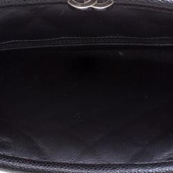 Chanel Black Quilted Caviar Leather Timeless Classic Clutch