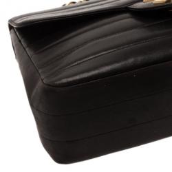 Pre Owned Chanel Black Vintage Horizontal Stitch Bag