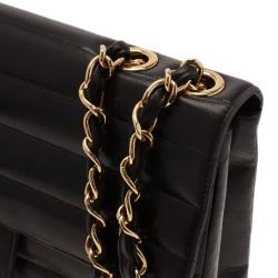 Pre Owned Chanel Black Vintage Horizontal Stitch Bag