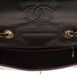 Pre Owned Chanel Black Vintage Horizontal Stitch Bag