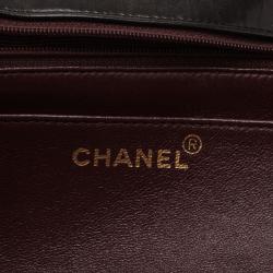 Pre Owned Chanel Black Vintage Horizontal Stitch Bag