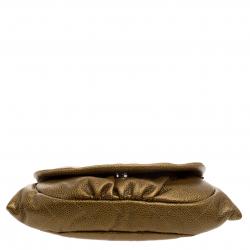 Chanel Gold Leather Halfmoon WOC Bag