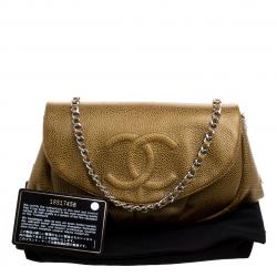 Chanel Gold Leather Halfmoon WOC Bag