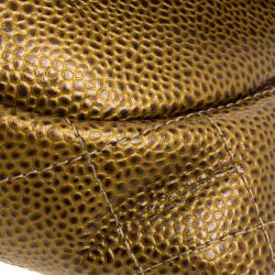 Chanel Gold Leather Halfmoon WOC Bag