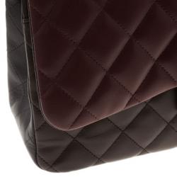 Pre Owned Chanel Tricolor Leather Paris Edinburgh Double Flap Bag