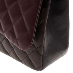 Pre Owned Chanel Tricolor Leather Paris Edinburgh Double Flap Bag