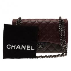Pre Owned Chanel Tricolor Leather Paris Edinburgh Double Flap Bag