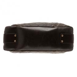 مملوكة مسبقًا Chanel Brown Calfskin and Stingray Jumbo Accordion Bag