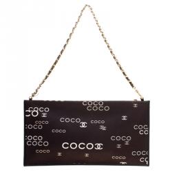 مملوكة مسبقًا حقيبة صغيرة شانيل سلسلة كوكو قماش سوداء