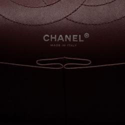 Pre Owned Chanel Burgundy Patent Leather 2.55 Reissue Double Flap Bag