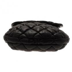 Pre Owned Chanel Black Quilted Bubble Large Flap Bag