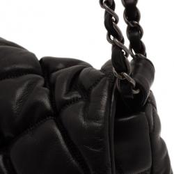 Pre Owned Chanel Black Quilted Bubble Large Flap Bag