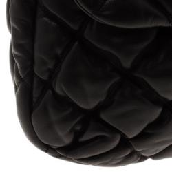 Pre Owned Chanel Black Quilted Bubble Large Flap Bag