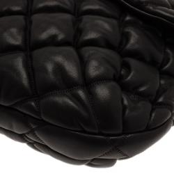 Pre Owned Chanel Black Quilted Bubble Large Flap Bag