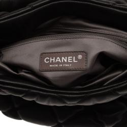 Pre Owned Chanel Black Quilted Bubble Large Flap Bag