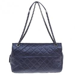 مملوكة مسبقًا Chanel Purple Coated Caviar Flap Bag