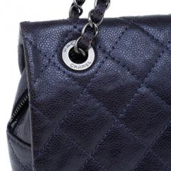 مملوكة مسبقًا Chanel Purple Coated Caviar Flap Bag