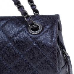مملوكة مسبقًا Chanel Purple Coated Caviar Flap Bag