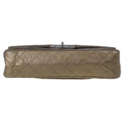 مملوكة مسبقًا حقيبة شانيل جلد ذهبي 2.55 ريسو 225 للكتف