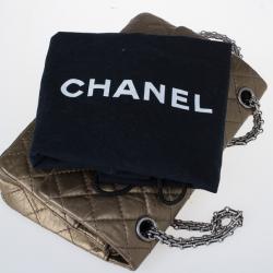 مملوكة مسبقًا حقيبة شانيل جلد ذهبي 2.55 ريسو 225 للكتف