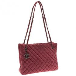 مملوكة مسبقًا Chanel Pink Lambskin Leather New Bubble Medium North-South Tote
