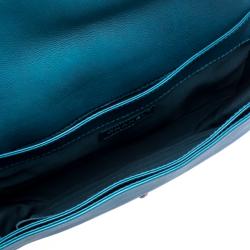 مملوكة مسبقًا Chanel Ocean Blue Leather New Medium Reverso Boy Flap Bag