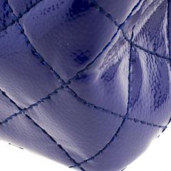 مملوكة مسبقًا حقيبة شانيل قلاب 226 كلاسيك 2.55 ريإيشو جلد لامعة كافيار مبطن زرقاء