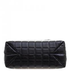 Pre Owned Chanel Black Chocolate Bar Leather Frame Bag