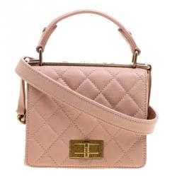 Chanel Pink Quilted Leather Small Rita Flap Shoulder Bag Chanel