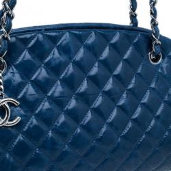 Pre Owned Chanel Turquoise Calfskin Medium Just Mademoiselle Shoulder Bag